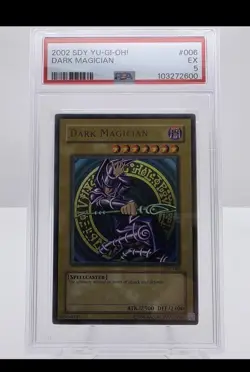 2002 Yu-Gi-Oh! Dark Magician SDY-006 Starter Deck Yugi PSA 5 EX Graded Card Mage - Image 2
