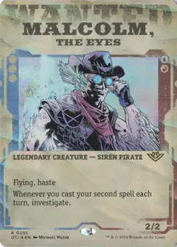 Malcolm, the Eyes (Showcase) R Outlaws of Thunder Junction 295 NM Foil - Image 1