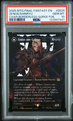 2025 MTG FINAL FANTASY SURGE SHINRYU, TRANSCENDENT RIVAL/ZENOS YAE GALVUS PSA 10 - Image 1