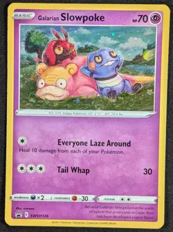 Galarian Slowpoke 2021 Black Star Promo Cosmos Holo Pokemon Card SWSH125 (NM) - Image 1
