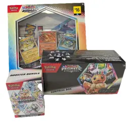 NEW Set of 3 Pokemon Prismatic Evolutions Booster Bundle Surprise Box + Poster￼ - Image 5