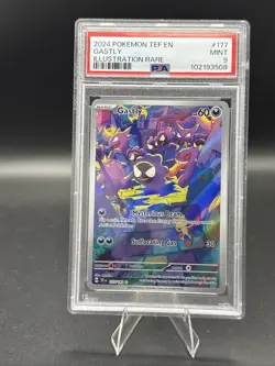 Pokemon TCG Gastly Illustration Rare IR Holo Card 177/162 Temporal Forces PSA 9 - Image 1