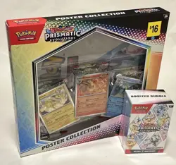 NEW set of 2 POKEMON Prismatic Evolutions Poster Collections + Booster Bundle - Image 1