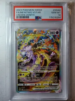 PSA 10 Gem Mint Pokemon SWSH Mewtwo VStar Charizard Crown Zenith #GG44 Full Art - Image 1