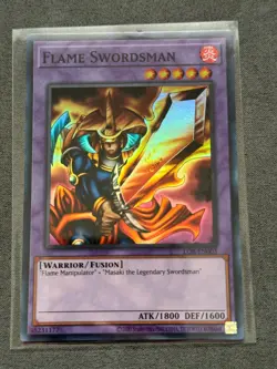 Flame Swordsman Super Rare LOB-EN003 (Near Mint 25th Anniversary) - Image 1