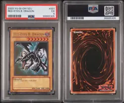 Red-Eyes Black Dragon SDJ-001 Graded PSA 5 Excellent Yu-Gi-Oh! TCG - Image 3
