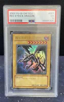 Red-Eyes Black Dragon SDJ-001 Graded PSA 5 Excellent Yu-Gi-Oh! TCG - Image 4