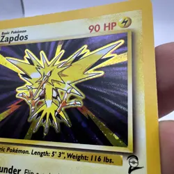 Pokemon TCG Zapdos Holo Rare Card 15/62 MP Fossil Unlimited 1999 NMT - Image 4