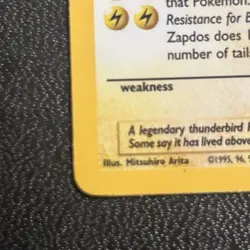 Pokemon Zapdos Fossil Rare Holo Card 15/62 Near Mint Condition. WOTC Vintage - Image 5