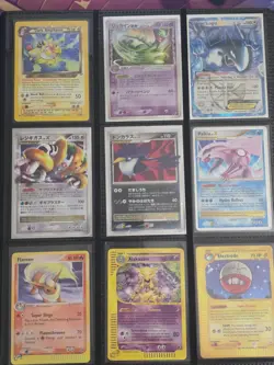 POKEMON VINTAGE HOLO LOT OF 9 CARDS - Lv. X, EX, NEO, EXPEDITION, LUGIA and MORE - Image 1