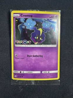 Cosmog 64/149 Toys R Us Promo Holo Sun & Moon Base Pokemon Card 2017 NEW/SEALED - Image 1