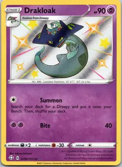 Pokemon TCG Drakloak SWSH Shining Fates SV061/SV122 Shiny Holo Rare Card NM - Image 1