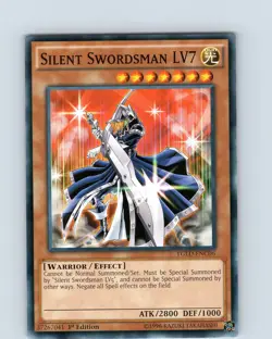 Yu-Gi-Oh TCG Silent Swordsman LV7 YGLD-ENC06 1st Edition Regular Common Card NM - Image 1