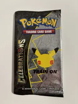 9.7g! Heavy Pokemon 25th Anniversary - Celebrations Booster Pack 4 Cards Sealed - Image 2