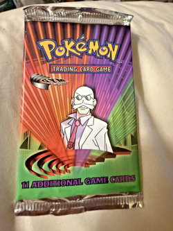 1st Edition Gym Challenge Blaine Pokemon Card Booster Pack New Sealed 20.65g - Image 1