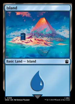4x Doctor Who Island Land, MTG, Doctor Who Lands, Magic Island, 4 Pack, 199 - Image 1