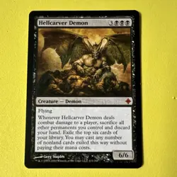 MTG Hellcarver Demon Rise of the Eldrazi 113/248 Regular Mythic - Image 1
