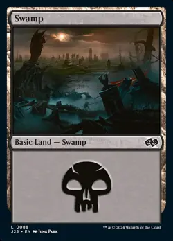 4x Foundations Jumpstart Swamp Land, MTG Lands, Magic Swamp, 4 Pack, 88 - Image 1