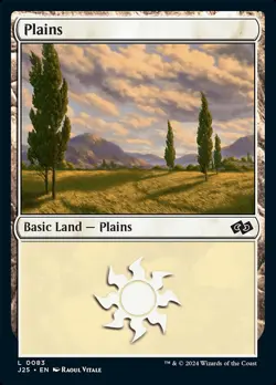 4x Foundations Jumpstart Plains Land, MTG Lands, Magic Plains, 4 Pack, 83 - Image 1