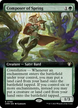 Near Mint x 1 Composer of Spring - Foil - Extended Art Commander Masters Variant - Image 1