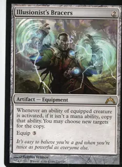 2013 Magic the Gathering Illusionist Bracers Artifact Equipment Lightly Played - Image 1