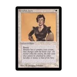 WOTC MtG Beta Benalish Hero (C) EX - Image 1