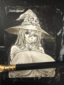 MTG Altered Art Anime Dark Ritual - Image 1