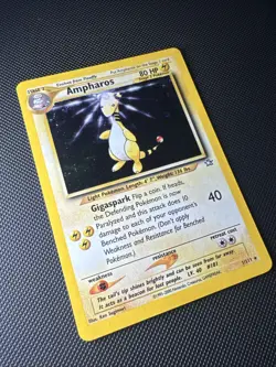 ✨ Ampharos 1/111 Neo Genesis Holo Vintage Pokemon Card Nm/vlp✨ - Image 3