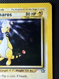 ✨ Ampharos 1/111 Neo Genesis Holo Vintage Pokemon Card Nm/vlp✨ - Image 5