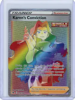 Karen's Conviction 216/198 Pokemon Chilling Reign PSA 10 Contender - Image 1