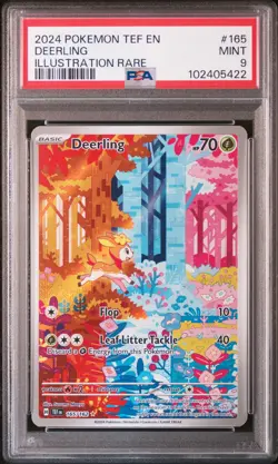 2024 POKEMON TEF EN-TEMPORAL FORCES ILLUSTRATION RARE #165 DEERLING PSA 9 - Image 1