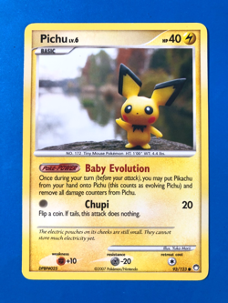 Pokemon TCG Pichu 93/123 Diamond & Pearl: Mysterious Treasures Regular LP+ - Image 1
