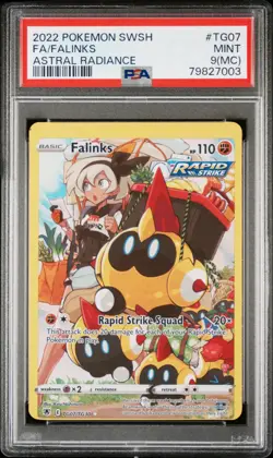 PSA 9(MC) 2022 Pokemon SWSH FA/ Falinks Astral Radiance #TG07 Mint Total POP 1 - Image 1
