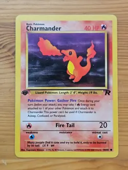 Pokemon TCG Charmander Team Rocket 1st Edition 50/82 LP WOTC. - Image 1