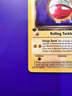 DARK ELECTRODE TEAM ROCKET #34/82 1ST EDITION 2000 POKEMON TCG - Image 5