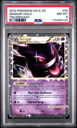 2010 POKEMON TRIUMPHANT GENGAR PRIME #94 ULTRA RARE PSA 8 NM #110494134 - Image 1
