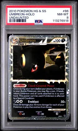 2010 POKEMON UNDAUNTED UMBREON PRIME #86 ULTRA RARE PSA 8 NM #113276918 - Image 1