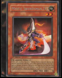 Mystic Swordsman LV2 - SOD-EN011 - Rare - 1st Edition - NM - Yugioh - Image 1