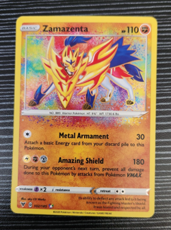 Pokemon- Vivid Voltage- Zamazenta 102/185- Amazing Rare Holo Card - Image 1