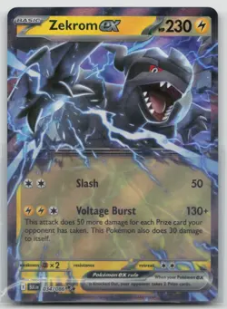 Pokemon Card Zekrom ex Double Rare SV: Black Bolt 034/086 NM - Image 1