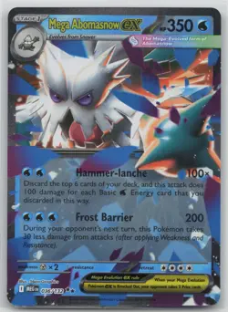 Pokemon Card Mega Abomasnow ex Double Rare ME01: Mega Evolution 036/132 NM - Image 1