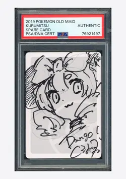 Pokemon PSA AUTH AUTO AUTH Spare Card Kurumitsu Signed 2019 Old Maid Japanese - Image 1
