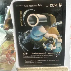 Super Water Arrow Turtle Blastoise💥Fan Art Black Card - Image 1