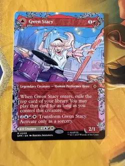 MTG Gwen Stacy (0209 Borderless) Marvel's Spider-Man Magic NM - Image 1