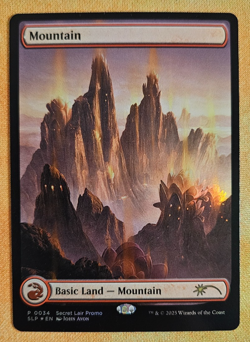 MTG - Mountain - Red Lotus - John Avon - 0034 - FOIL - Misprint See Description - Image 1
