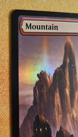 MTG - Mountain - Red Lotus - John Avon - 0034 - FOIL - Misprint See Description - Image 2