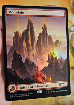 MTG - Mountain - Red Lotus - John Avon - 0034 - FOIL - Misprint See Description - Image 4