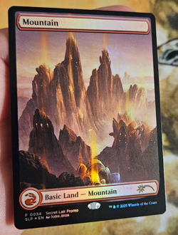 MTG - Mountain - Red Lotus - John Avon - 0034 - FOIL - Misprint See Description - Image 5