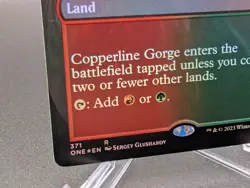 Copperline Gorge (Borderless) Phyrexia: All Will Be One Foil - Image 2