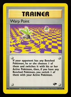 Warp Point 126/132 Common Gym Challenge Pokemon Card - Image 1